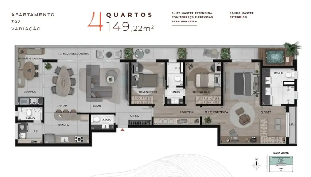 Cobertura, 4 quartos, 221 m² - Foto 12