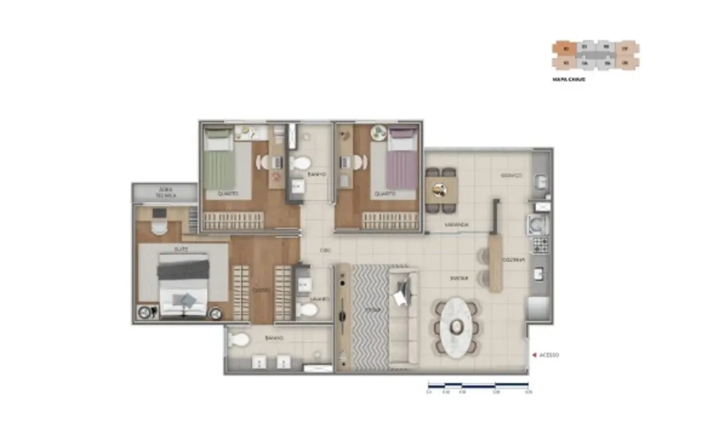 Apartamento, 2 quartos, 59 m² - Foto 7