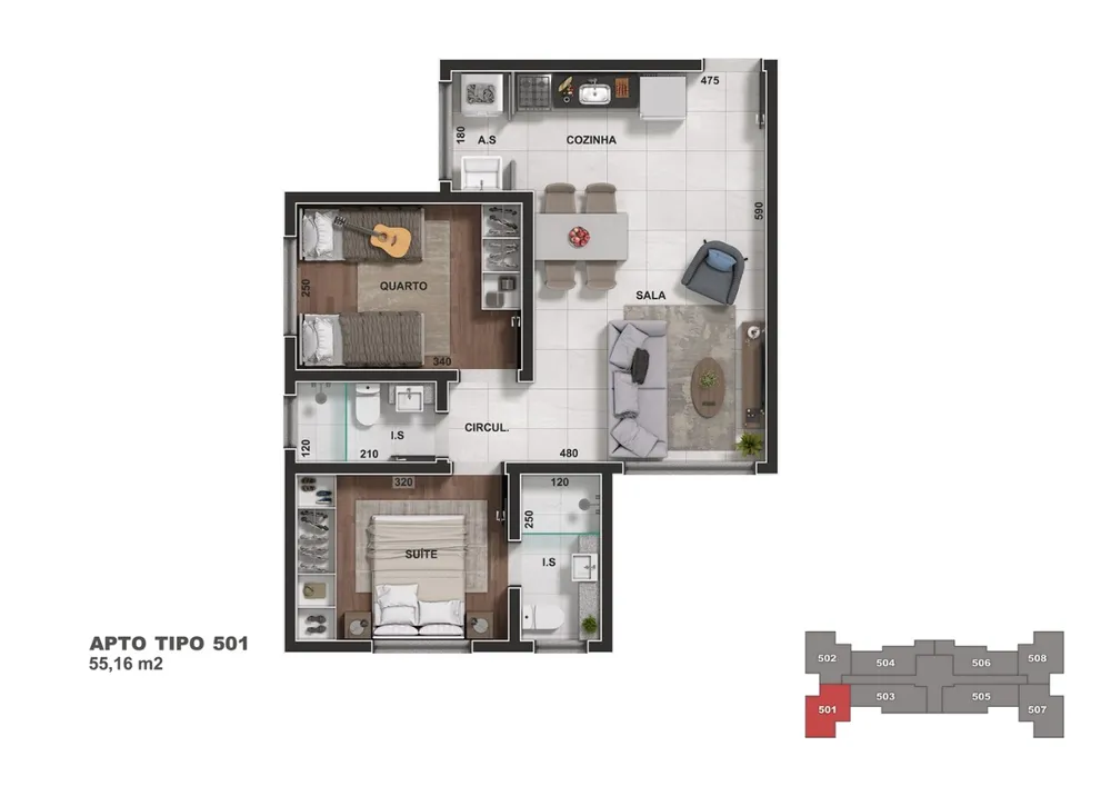 Cobertura, 2 quartos, 108 m² - Foto 6