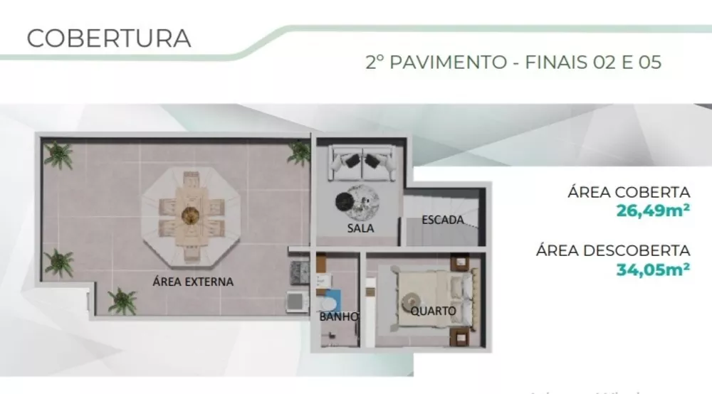 Cobertura à venda com 3 quartos, 81m² - Foto 2