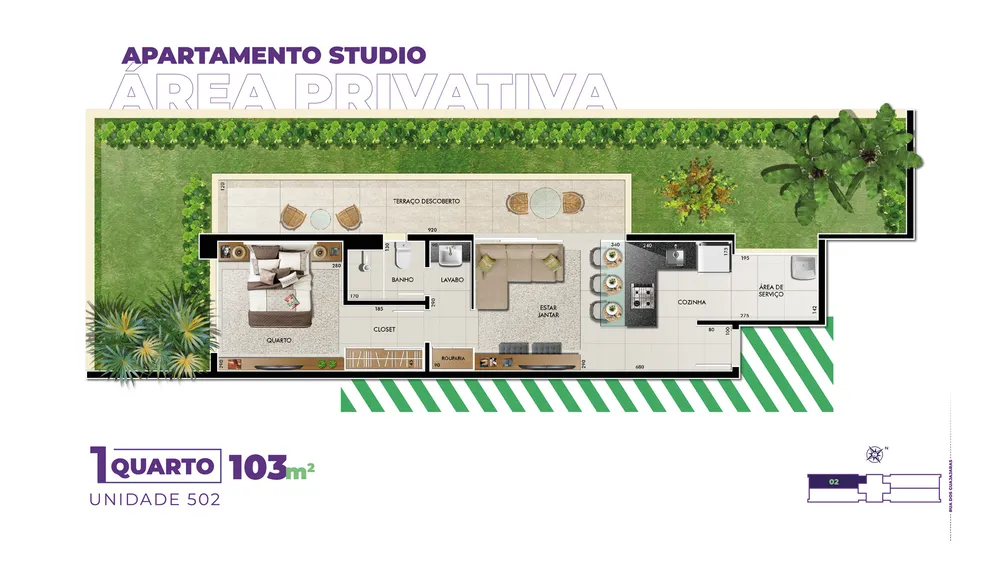Apartamento, 1 quarto, 102 m² - Foto 2