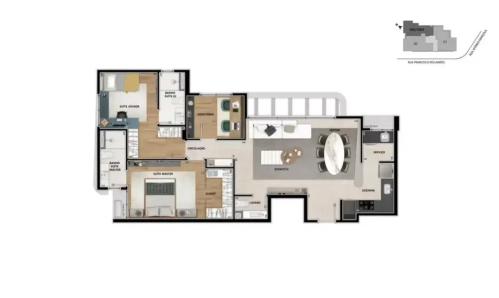 Apartamento, 3 quartos, 106 m² - Foto 8