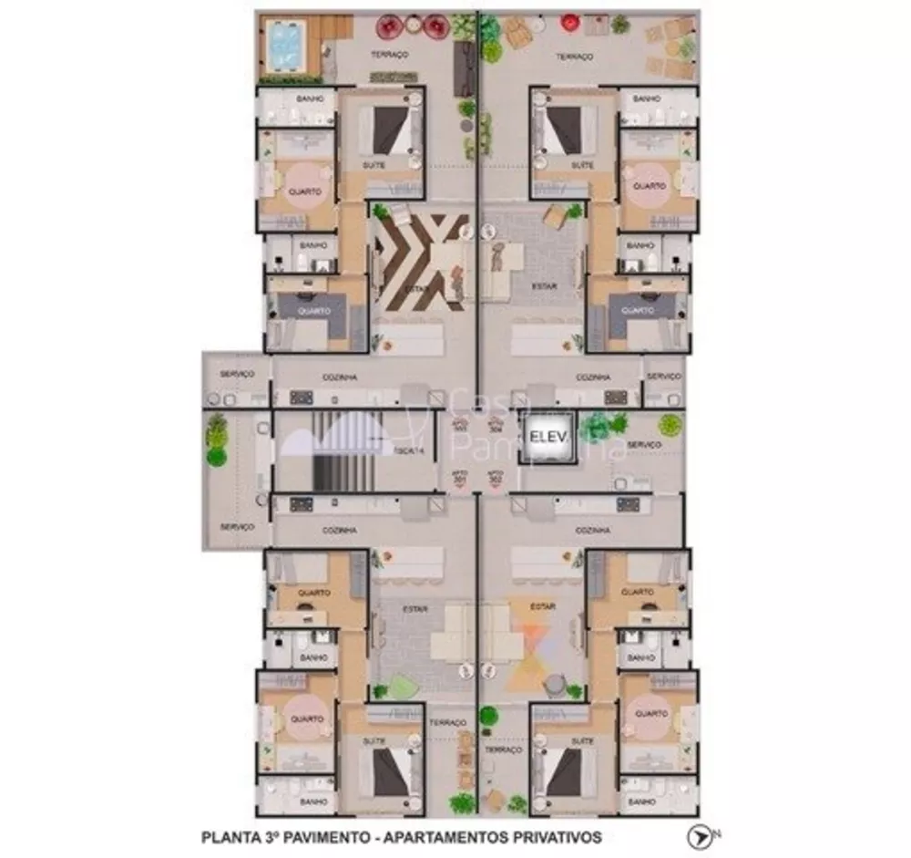 Apartamento à venda com 3 quartos, 83m² - Foto 2