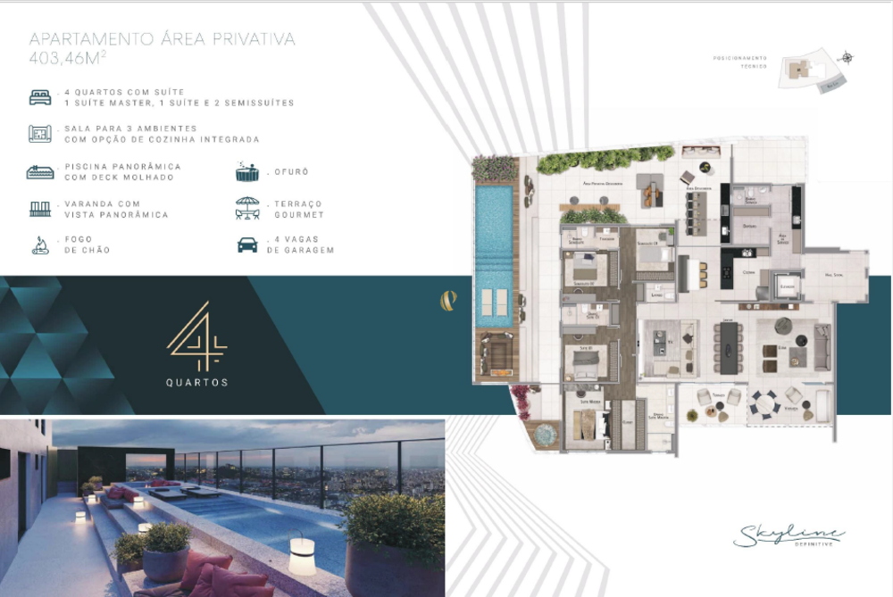 Apartamento à venda com 3 quartos, 224m² - Foto 7