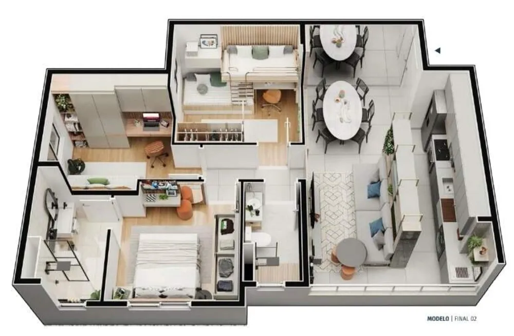 Apartamento, 3 quartos, 59 m² - Foto 9