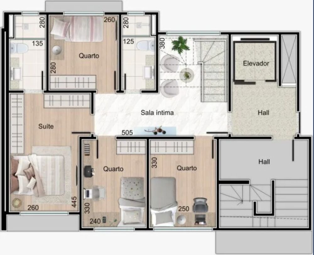 Apartamento à venda com 3 quartos, 75m² - Foto 3
