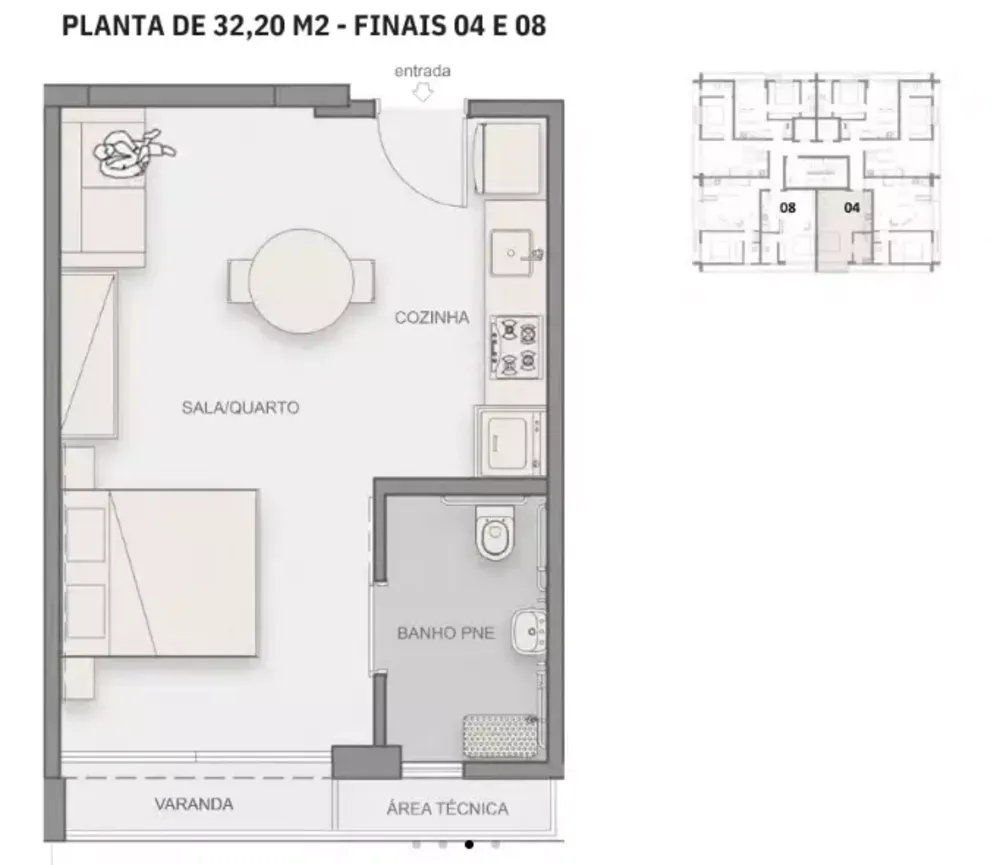 Apartamento, 1 quarto, 35 m² - Foto 6