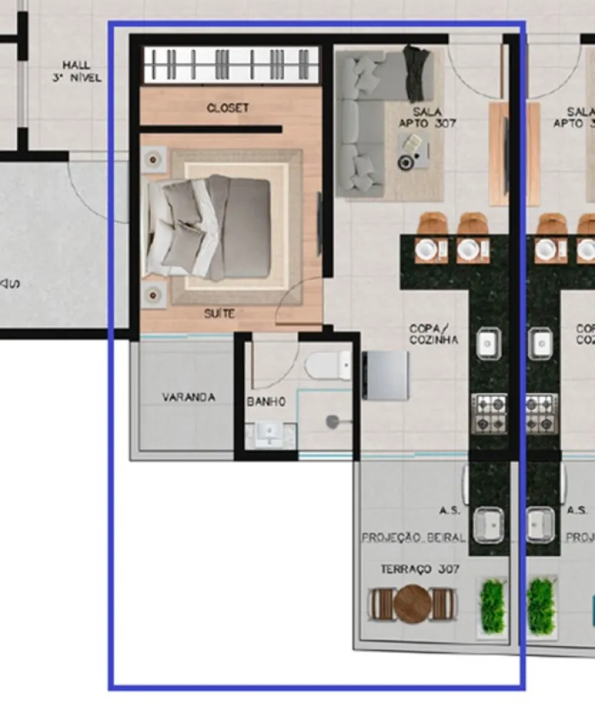 Apartamento, 2 quartos, 74 m² - Foto 1