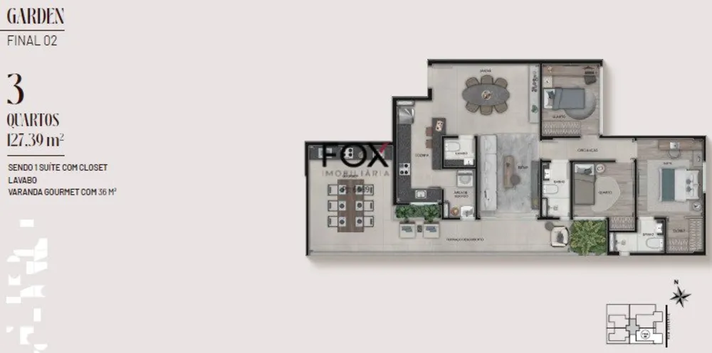 Cobertura, 3 quartos, 127 m² - Foto 12
