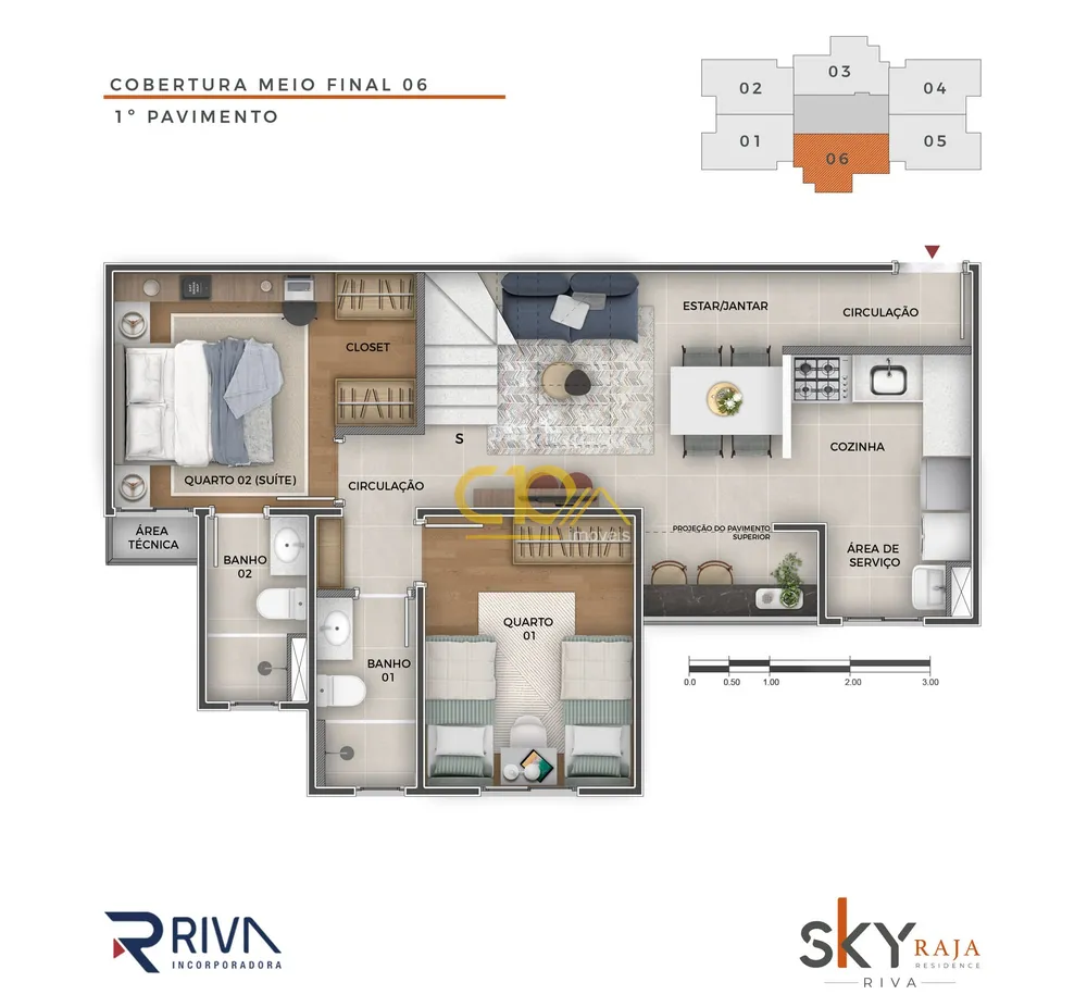 Cobertura, 2 quartos, 111 m² - Foto 6
