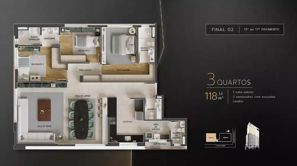 Cobertura, 4 quartos, 243 m² - Foto 6