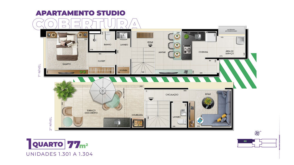 Cobertura à venda com 1 quarto, 77m² - Foto 4