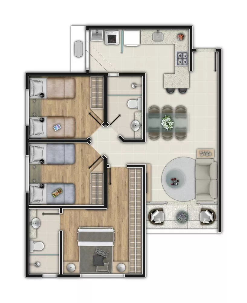 Apartamento à venda com 3 quartos, 93m² - Foto 3