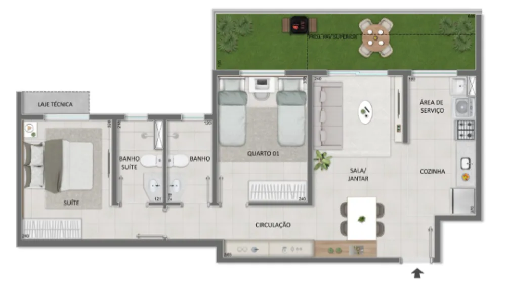 Apartamento, 2 quartos, 73 m² - Foto 1