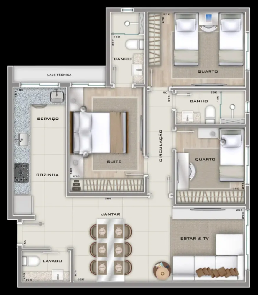 Apartamento, 3 quartos, 78 m² - Foto 6