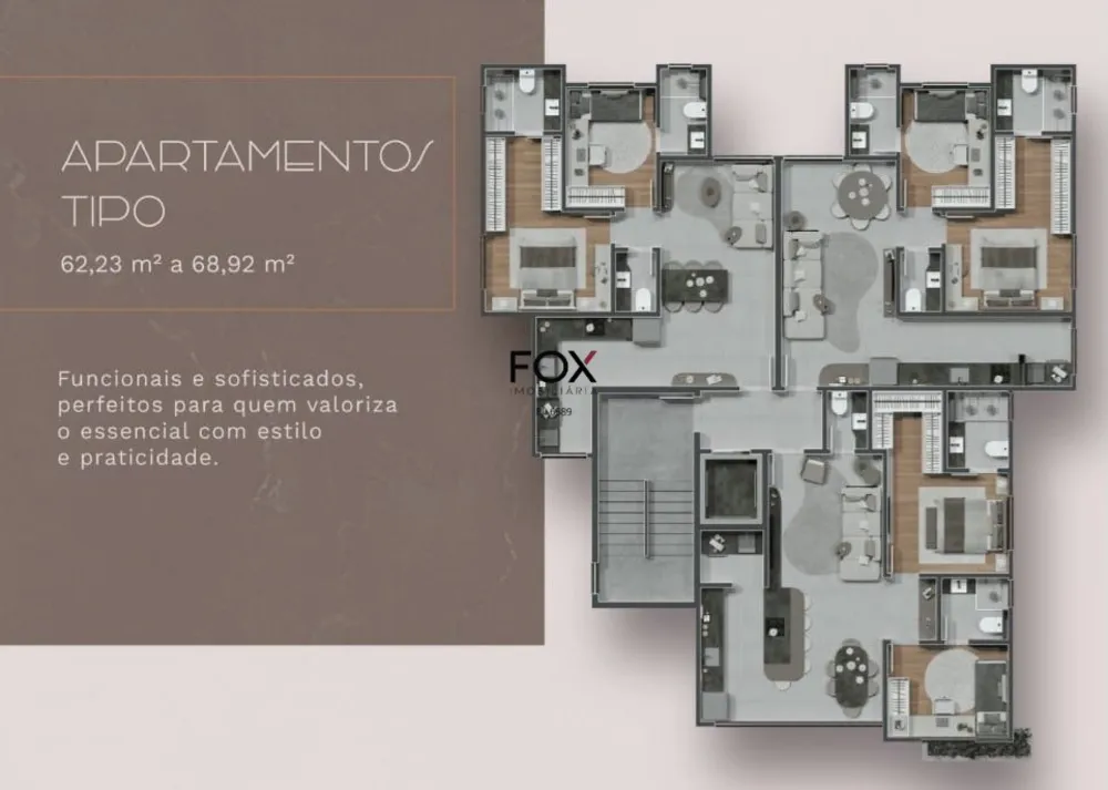 Apartamento, 2 quartos, 69 m² - Foto 1