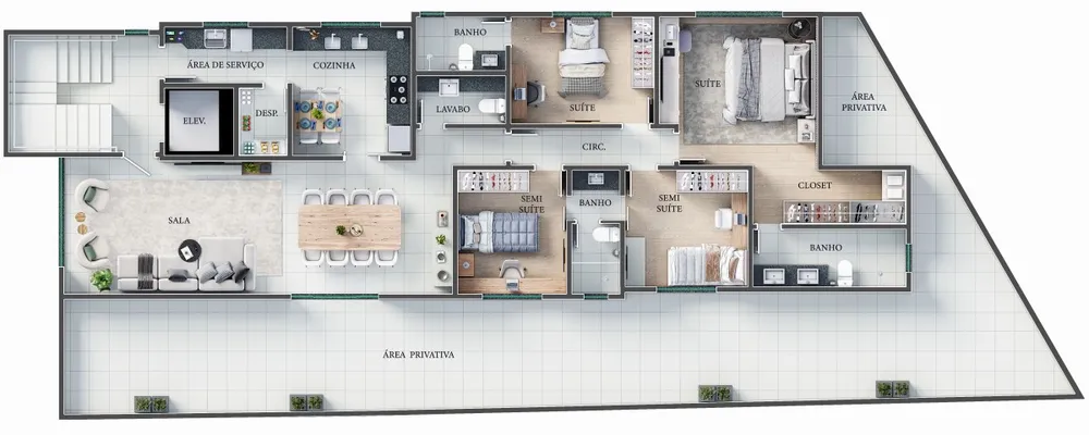 Cobertura, 4 quartos, 262 m² - Foto 4