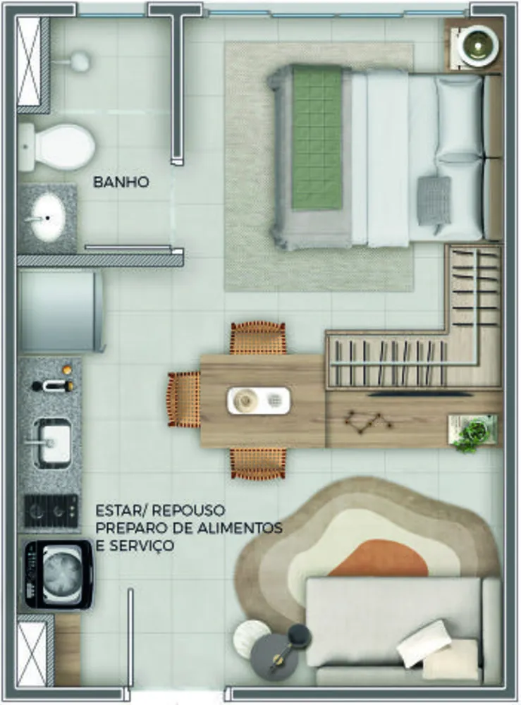 Apartamento, 1 quarto, 24 m² - Foto 3
