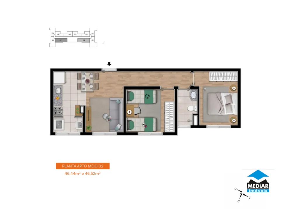 Apartamento, 2 quartos, 55 m² - Foto 13