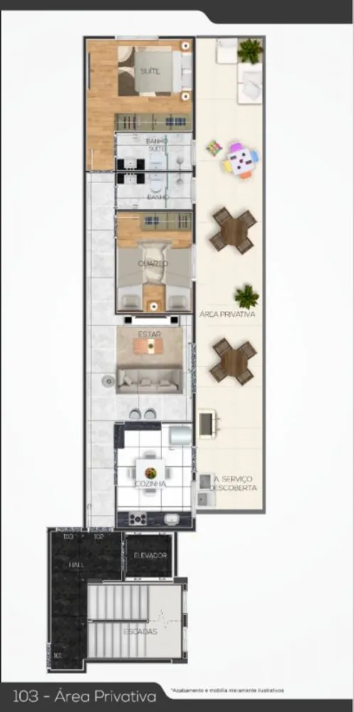 Cobertura, 3 quartos, 60 m² - Foto 3