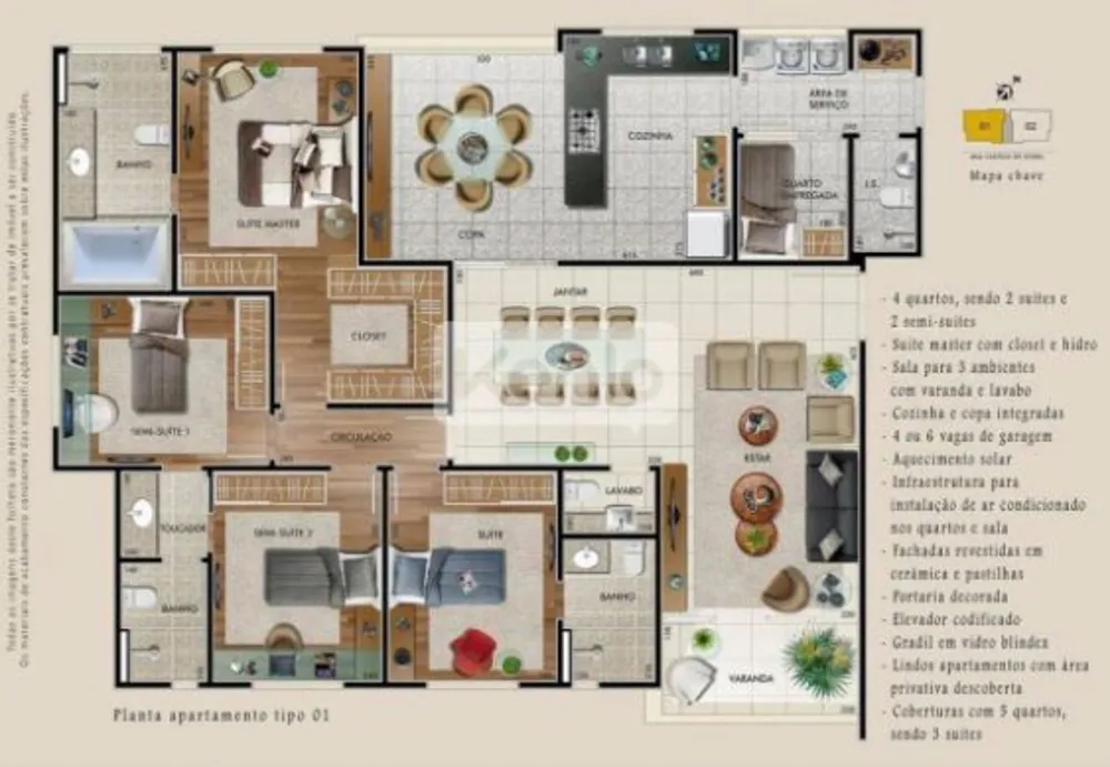 Apartamento, 4 quartos, 153 m² - Foto 7