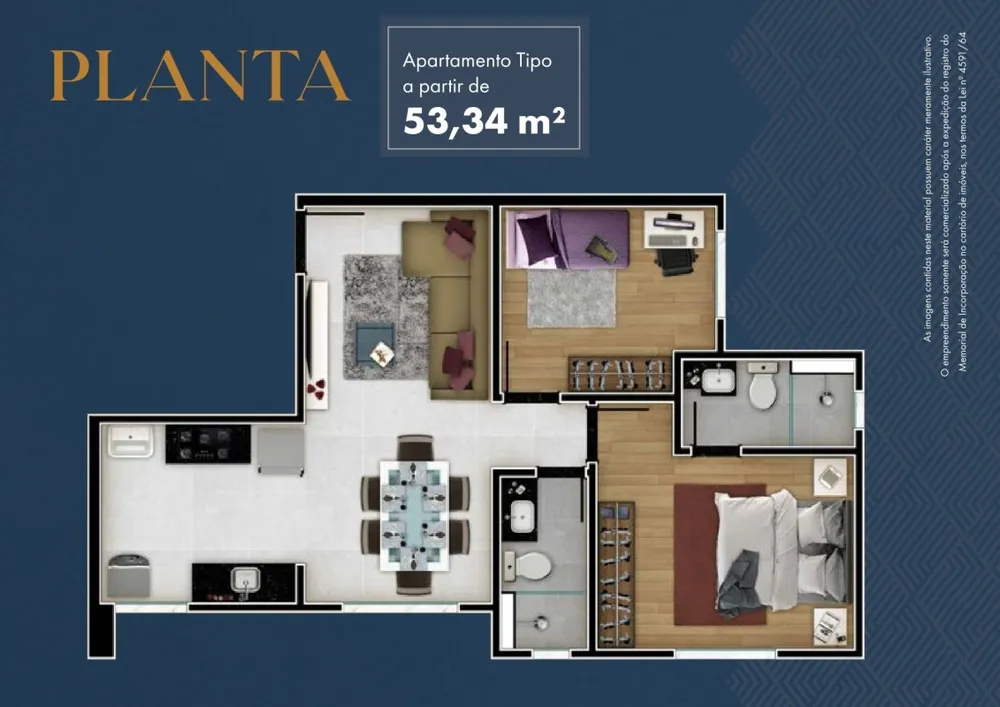 Apartamento, 2 quartos, 54 m² - Foto 7