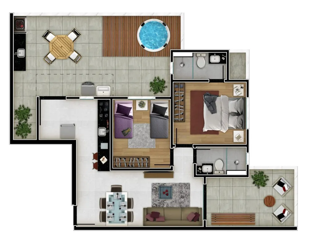 Apartamento, 2 quartos, 54 m² - Foto 7