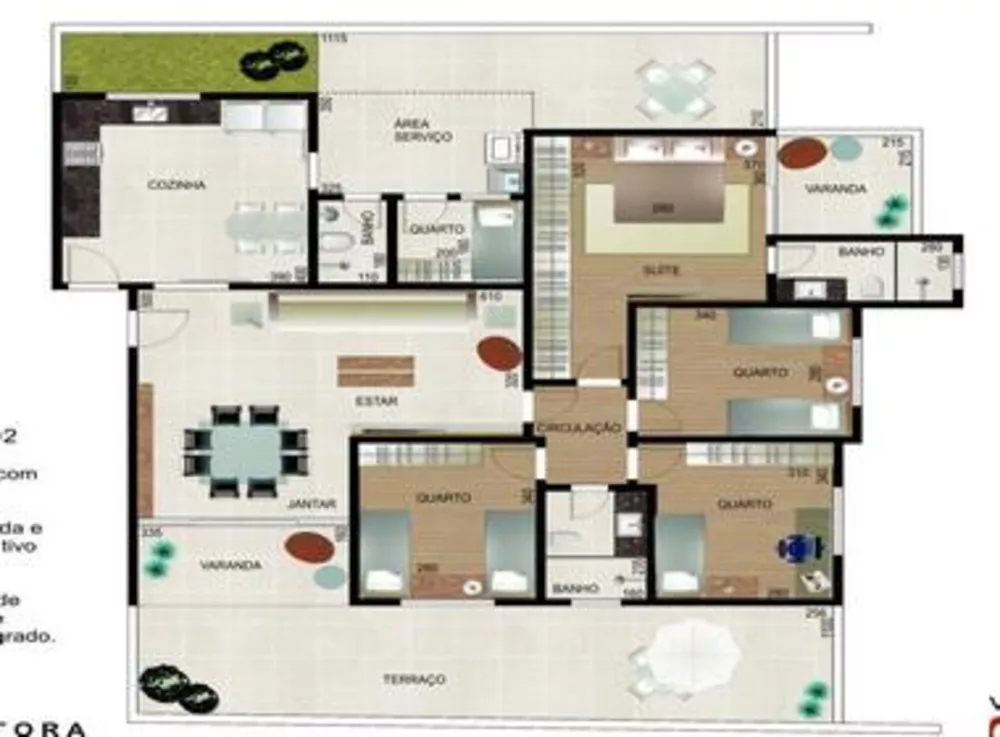 Apartamento à venda com 4 quartos, 180m² - Foto 2