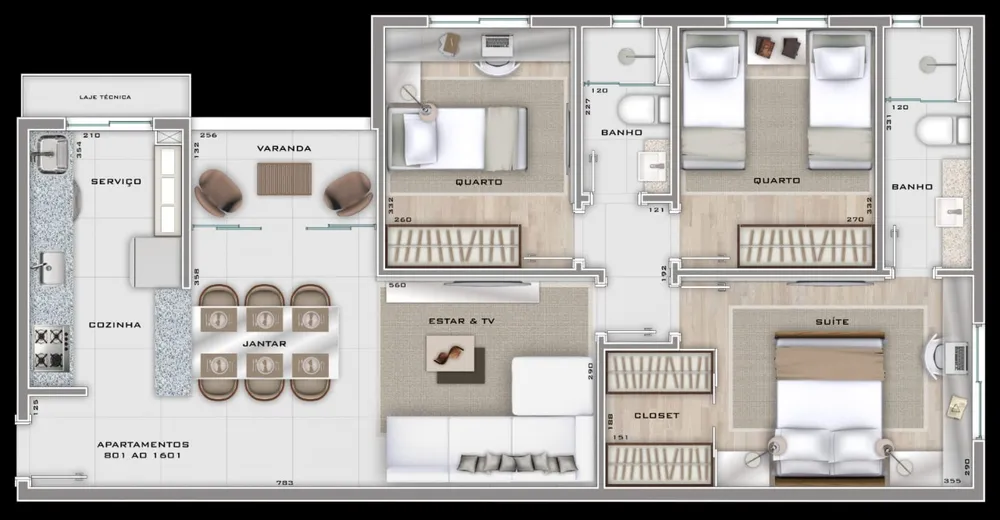 Apartamento, 2 quartos, 62 m² - Foto 4