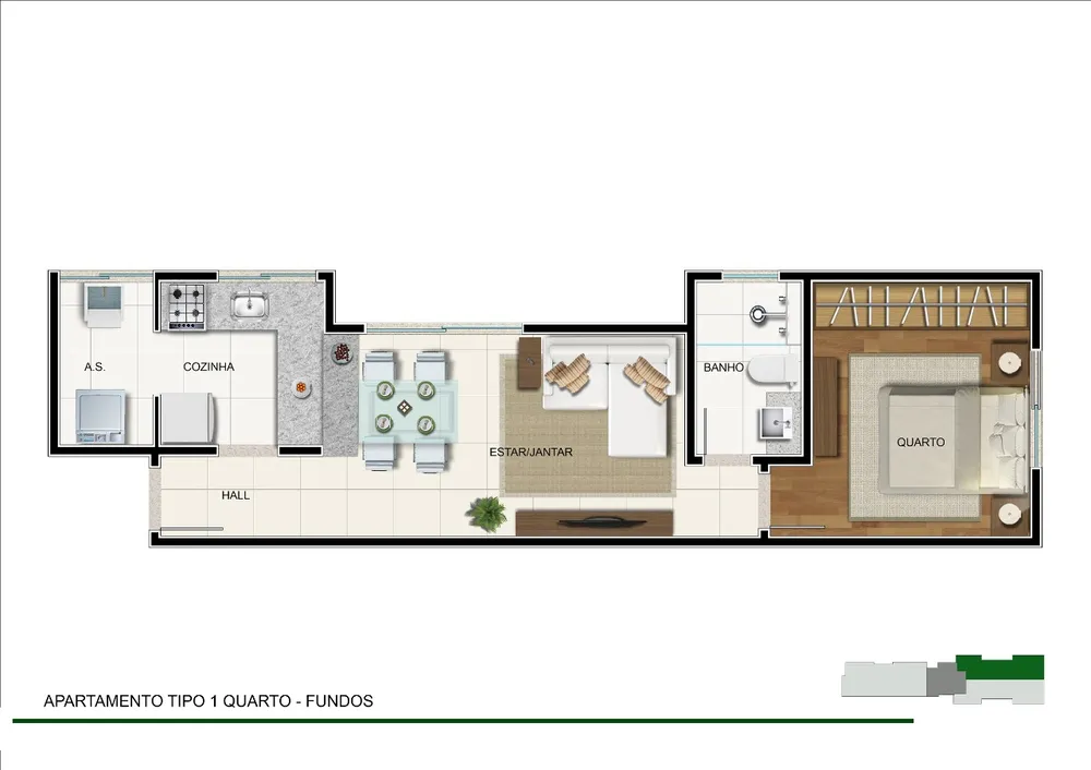 Apartamento, 1 quarto, 44 m² - Foto 7