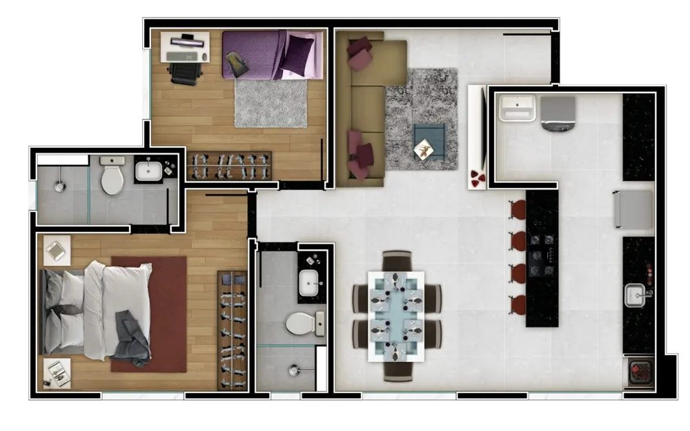 Apartamento, 2 quartos, 53 m² - Foto 5