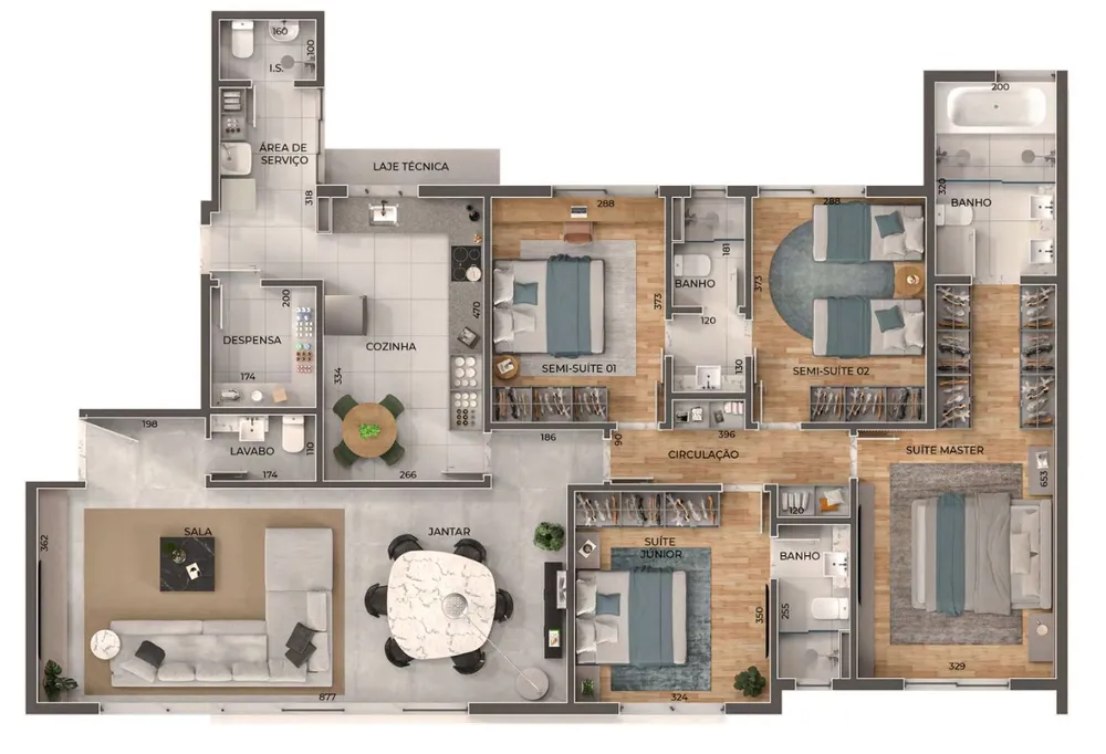 Apartamento, 4 quartos, 156 m² - Foto 1