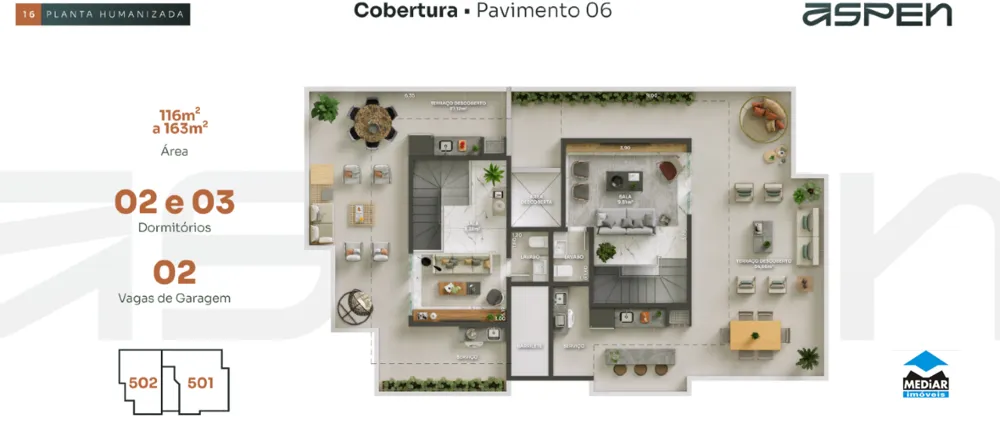 Cobertura, 2 quartos, 116 m² - Foto 19