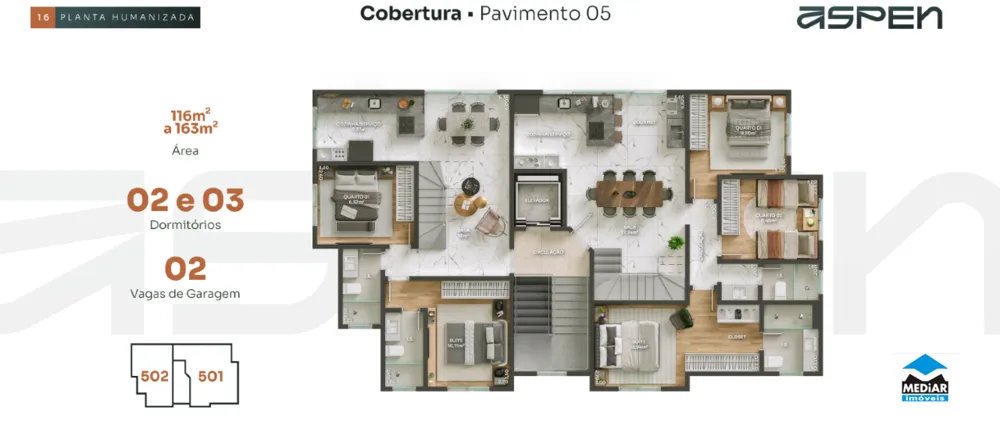 Cobertura, 2 quartos, 116 m² - Foto 12