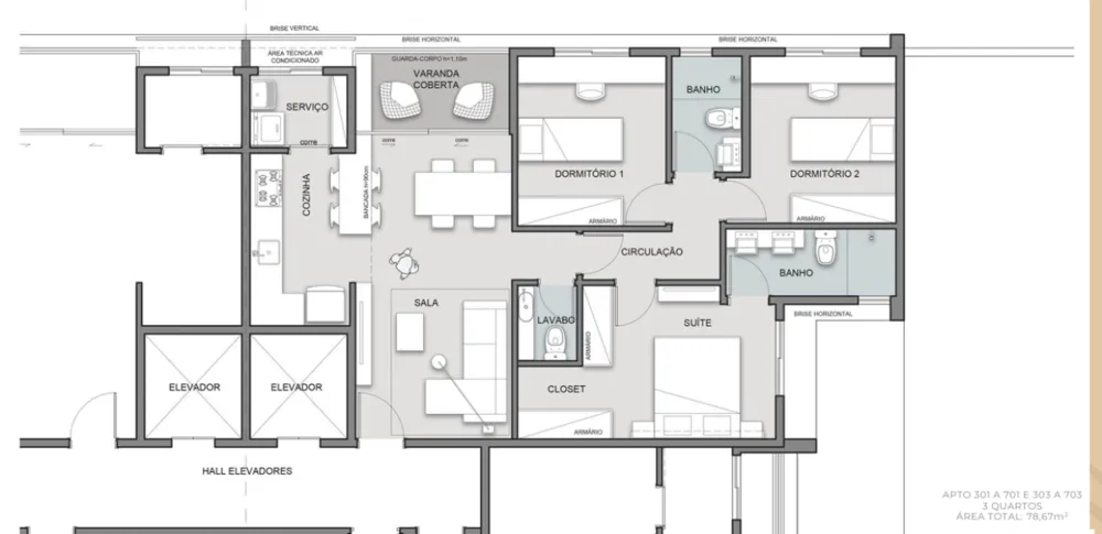 Apartamento, 3 quartos, 79 m² - Foto 8
