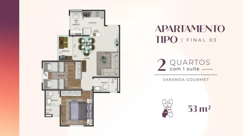Apartamento, 2 quartos, 53 m² - Foto 9