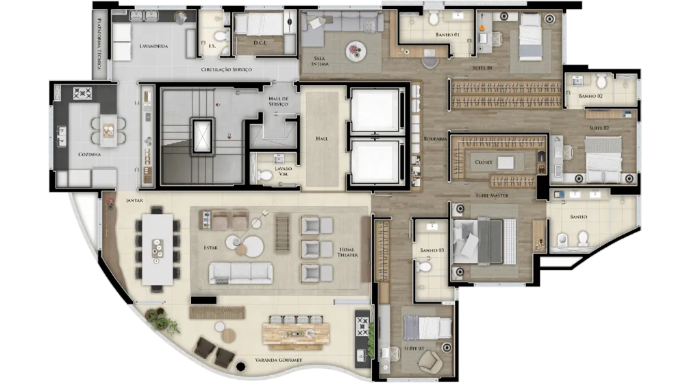 Apartamento, 4 quartos, 241 m² - Foto 1