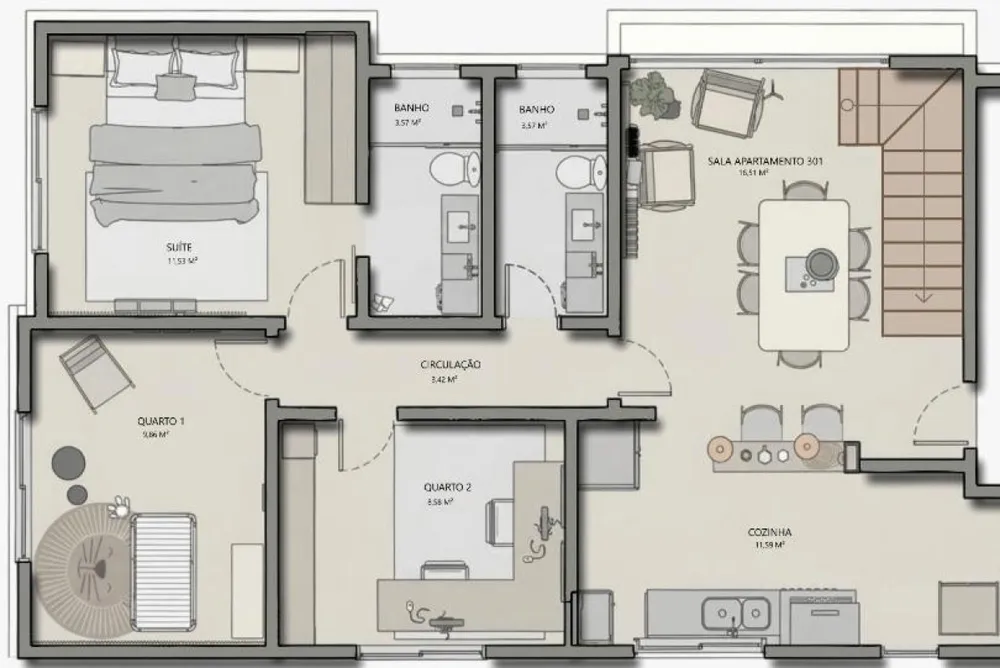 Apartamento, 2 quartos, 80 m² - Foto 23