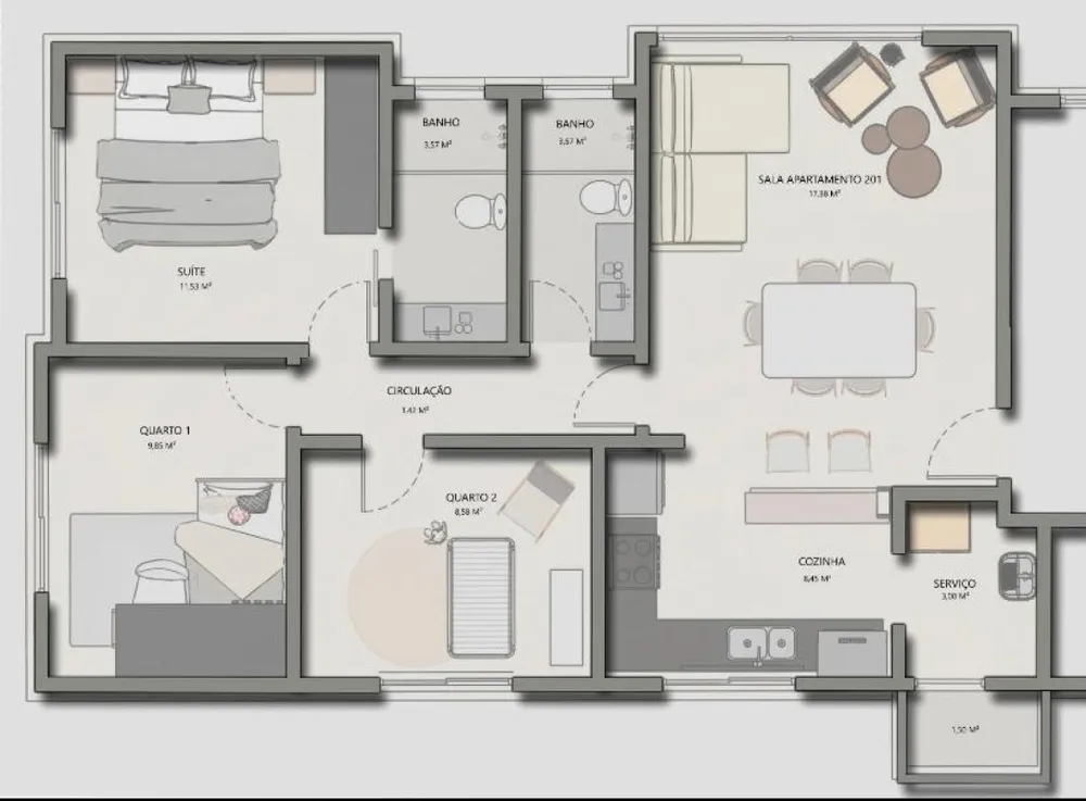 Apartamento, 2 quartos, 80 m² - Foto 16