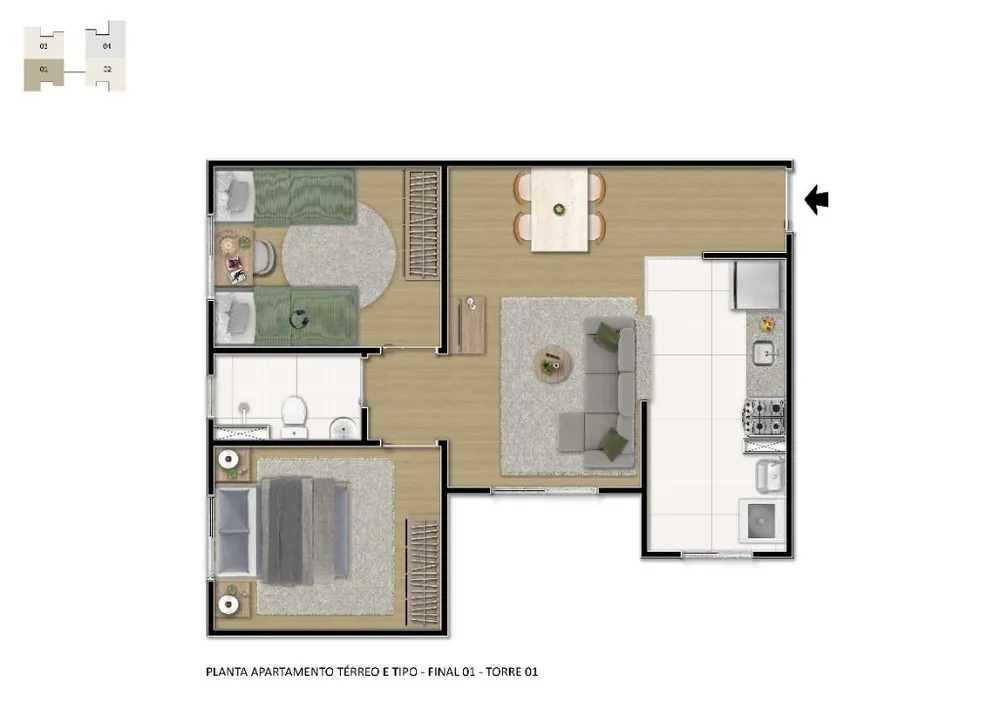 Apartamento, 2 quartos, 47 m² - Foto 11