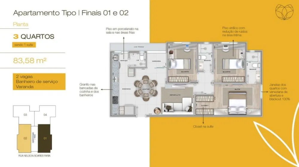 Apartamento, 3 quartos, 74 m² - Foto 8