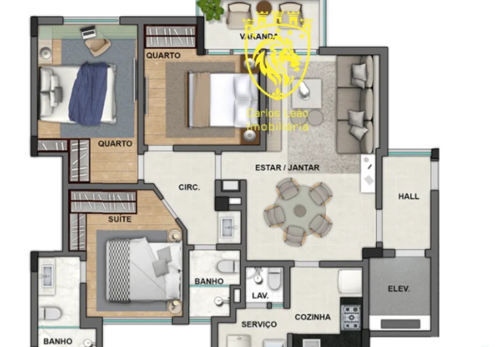 Cobertura, 3 quartos, 202 m² - Foto 6