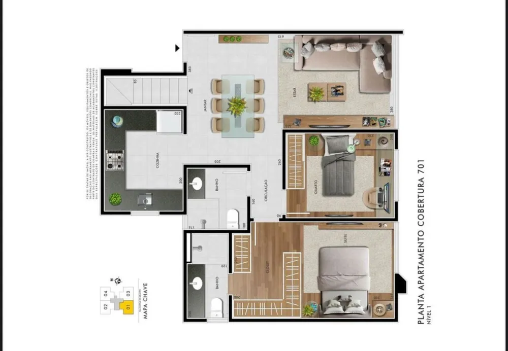 Cobertura, 2 quartos, 67 m² - Foto 2