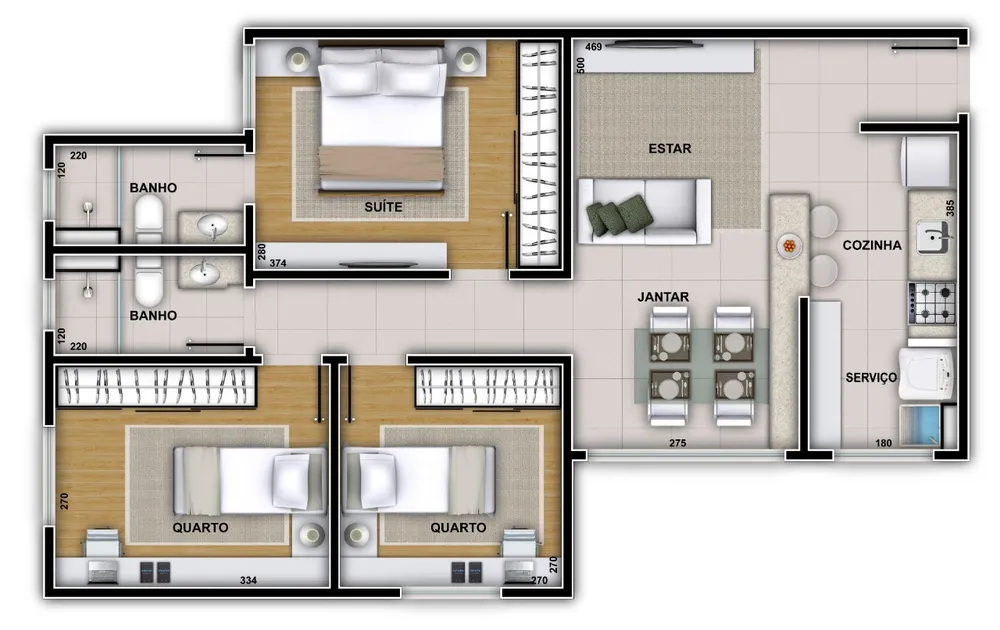 Apartamento, 3 quartos, 91 m² - Foto 5