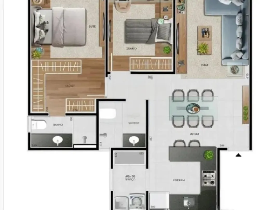 Apartamento, 2 quartos, 70 m² - Foto 2