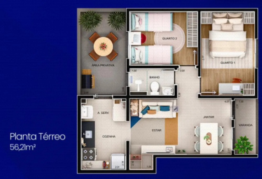 Apartamento, 2 quartos, 56 m² - Foto 6