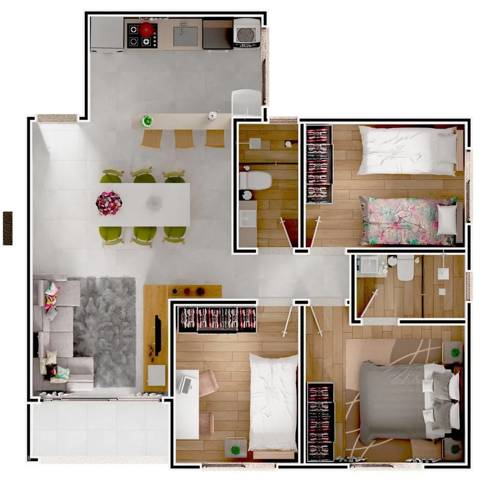 Apartamento, 3 quartos, 72 m² - Foto 5