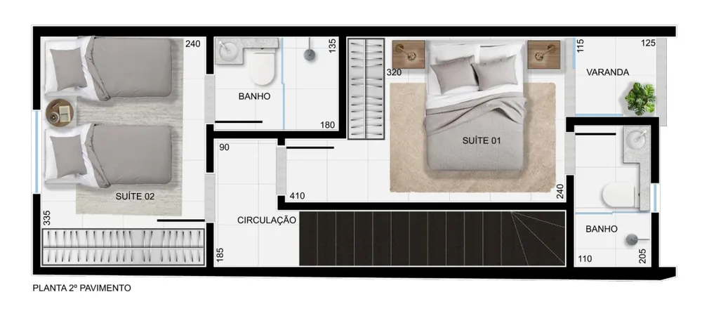 Casa, 2 quartos, 35 m² - Foto 2