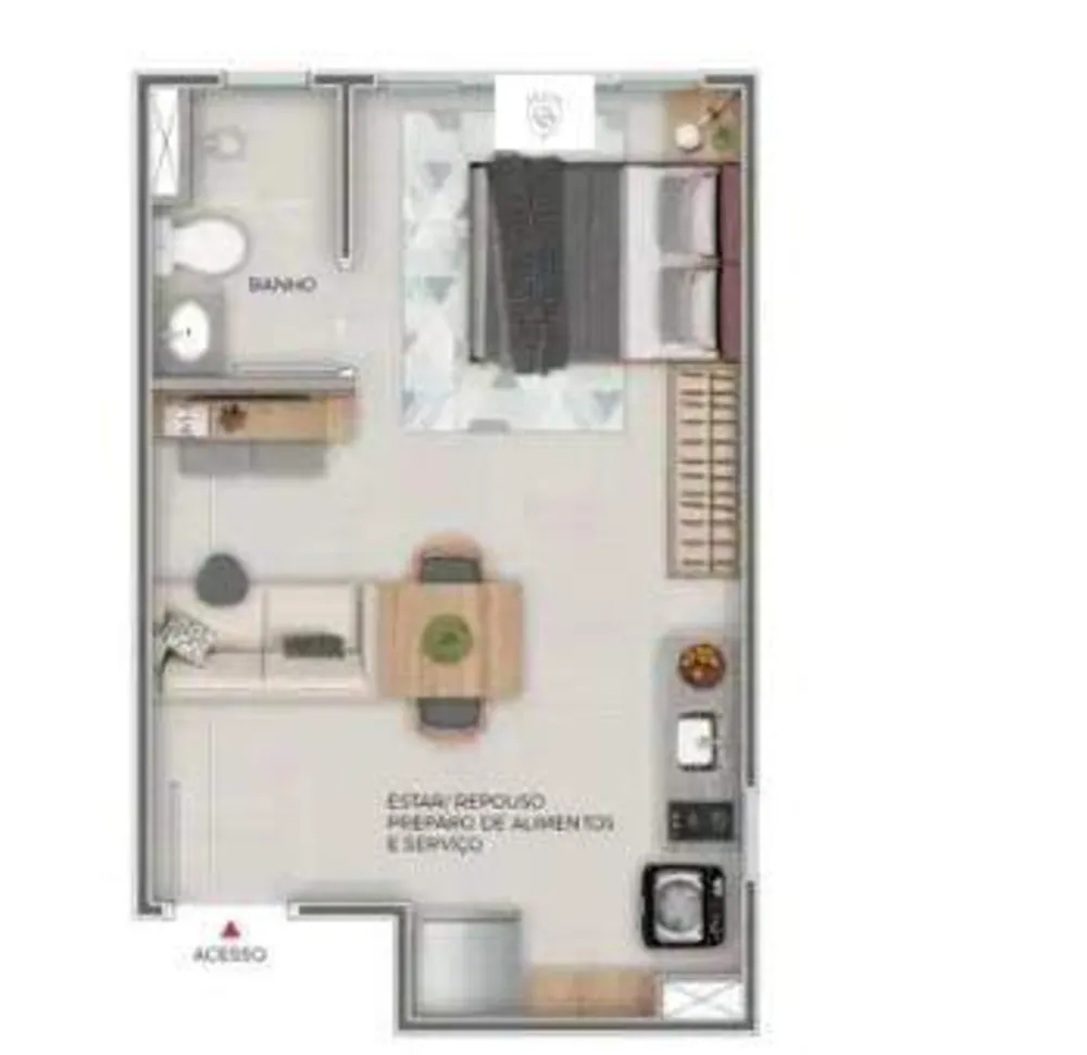 Apartamento, 1 quarto, 34 m² - Foto 6