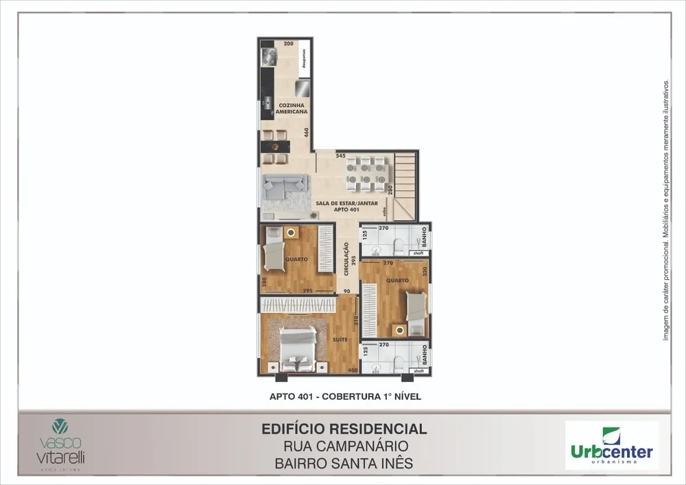 Cobertura, 3 quartos, 66 m² - Foto 3